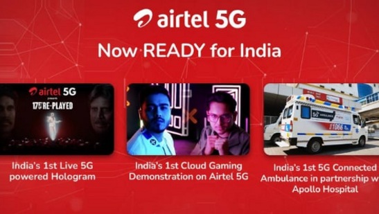Airtel's 5G services began on October 6, in eight cities.