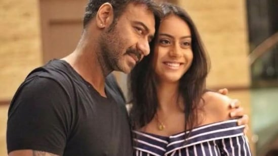 Ajay Devgn poses with daughter Nysa. Once again, he has said that she has not expressed any interest in films.