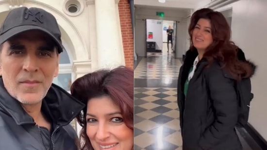 Akshay Kumar and Twinkle Khanna at Goldsmiths, University of London.