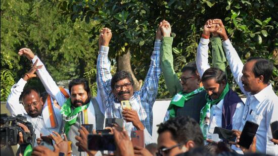 Jharkhand chief minister Hemant Soren in Ranchi. (PTI)