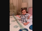 The image, taken from the Instagram viral video, shows Aparshakti Khurana and Aakriti Ahuja’s daughter Arzoie.