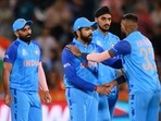 India's Rohit Sharma shakes hands with teammate India's Hardik Pandya(AP) India's Rohit Sharma shakes hands with teammate India's Hardik Pandya(AP)