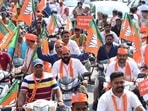 Gujarat Assembly Election 2022: The BJP will hold a massive one-day campaign in the state today, with senior leaders and Union ministers addressing rallies throughout the state.(AFP)