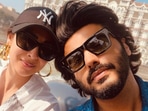 Arjun Kapoor and Malaika Arora near Gateway of India, in Mumbai.