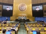United Nations: India's Permanent Representative to the UN Ambassador Ruchira Kamboj addresses the UN General Assembly plenary meeting on behalf of G4 nations, at the United Nations.