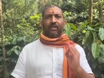 A Bajrang Dal leader threatens Tanveer Sait over the proposed construction of a Tipu Sultan statue in Karnataka's Mysuru.(Karnataka Congress Twitter) A Bajrang Dal leader threatens Tanveer Sait over the proposed construction of a Tipu Sultan statue in Karnataka's Mysuru.(Karnataka Congress Twitter)