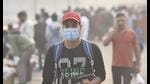 Commuters in Anand Vihar walk through a dense blanket of smog, October 30, 2022 (Sanjeev Verma/ Hindustan Times) Commuters in Anand Vihar walk through a dense blanket of smog, October 30, 2022 (Sanjeev Verma/ Hindustan Times)