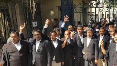 He said on Friday, over 3,000 advocates from the high court and all subordinate courts in Telangana abstained from work. (HT Photo) He said on Friday, over 3,000 advocates from the high court and all subordinate courts in Telangana abstained from work. (HT Photo)