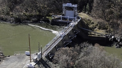 A dam on the lower Klamath River known as Copco 2. (AP) A dam on the lower Klamath River known as Copco 2. (AP)