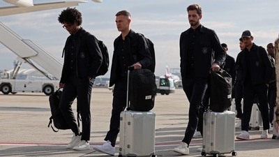 Germany football team departs for Qatar. (REUTERS)