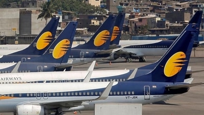 A fleet of Jet Airways aircraft at the Chhatrapati Shivaji Maharaj International Airport in Mumbai. (REUTERS FILE PHOTO) A fleet of Jet Airways aircraft at the Chhatrapati Shivaji Maharaj International Airport in Mumbai. (REUTERS FILE PHOTO)