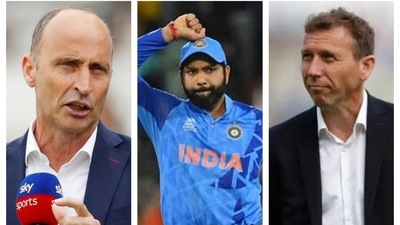 Nasser Hussain, Rohit Sharma, Mike Atherton Nasser Hussain, Rohit Sharma, Mike Atherton