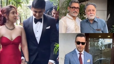 Imran Khan,,Aamir Khan and Mansoor Khan at Ira Khan and Nupur Shikhare's engagement in Mumbai. (Yogen Shah photos) (Yogen Shah) Imran Khan,,Aamir Khan and Mansoor Khan at Ira Khan and Nupur Shikhare's engagement in Mumbai. (Yogen Shah photos) (Yogen Shah)