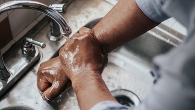 Make sure to flush the toilet after you use it and wash your hands thoroughly with soap. (Unsplash) Make sure to flush the toilet after you use it and wash your hands thoroughly with soap. (Unsplash)