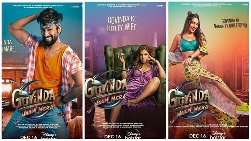 Govinda Naam Mera posters. Govinda Naam Mera posters.