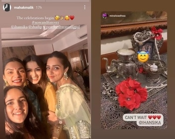 Hansika Motwani with friends during a recent celebration. Hansika Motwani with friends during a recent celebration.