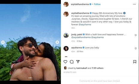Arpita Khan's message for Aayush Sharma. Arpita Khan's message for Aayush Sharma.