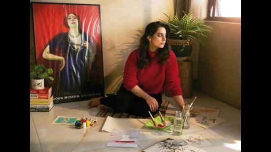 Apart from writing poetry, Akanksha also sings and paints Apart from writing poetry, Akanksha also sings and paints