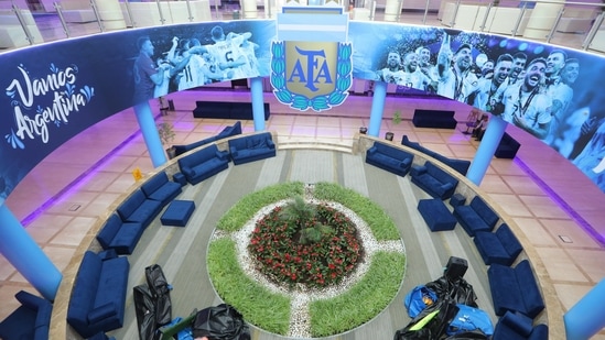 Why is Argentina staying at the University of Qatar?