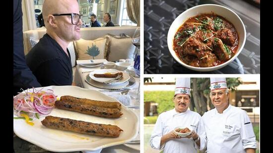 (Clockwise from above, left) Heston was blown away by the food at the Maurya; ITC’s chefs returned the compliment by cooking mutton curry according to his recipe; They were astonished by how good it was! (Raaj Sanghvi) (Clockwise from above, left) Heston was blown away by the food at the Maurya; ITC’s chefs returned the compliment by cooking mutton curry according to his recipe; They were astonished by how good it was! (Raaj Sanghvi)
