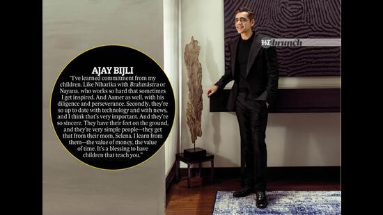 Ajay Bijli says, “In their formative years, I was running around like a headless chicken trying to build a company. But the values we instilled have stuck with them.” (Shivamm Paathak) Ajay Bijli says, “In their formative years, I was running around like a headless chicken trying to build a company. But the values we instilled have stuck with them.” (Shivamm Paathak)