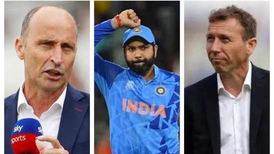 Nasser Hussain, Rohit Sharma, Mike Atherton Nasser Hussain, Rohit Sharma, Mike Atherton