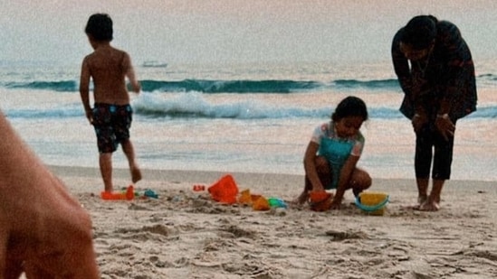 Shahid Kapoor shared a candid picture from the beach on Instagram. 