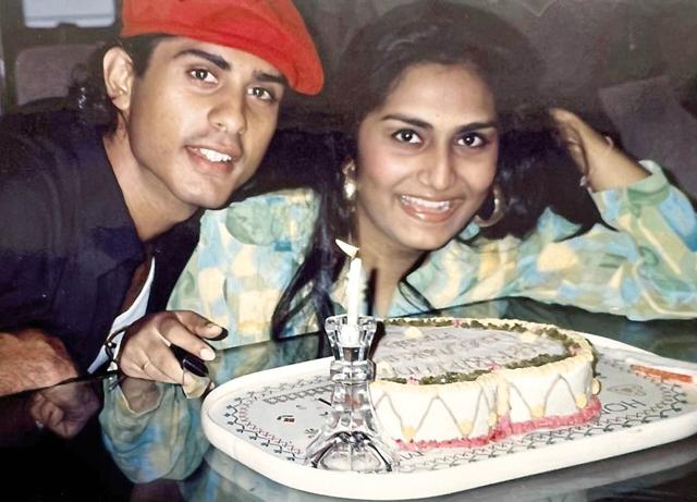 With his sister Pooja on her 18th birthday With his sister Pooja on her 18th birthday