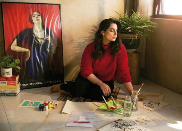 Apart from writing poetry, Akanksha also sings and paints Apart from writing poetry, Akanksha also sings and paints