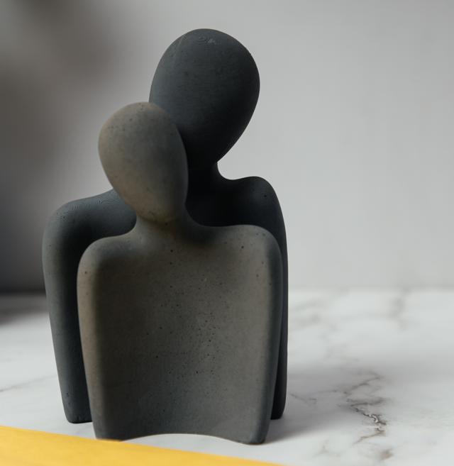 These two human figures almost draped into one another makes for a great accent piece, whether you are single or in a relationship. (Happy Duo concrete statue by Greyt) These two human figures almost draped into one another makes for a great accent piece, whether you are single or in a relationship. (Happy Duo concrete statue by Greyt)
