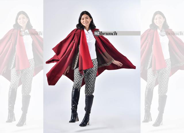 Keep your body form or body type in mind and then experiment with different textures & materials; Shirt, blazer (inner) & pants by Marks & Spencer; Coat & scarf by Uniqlo; Boots by Rosso Brunello (Raj K Raj)