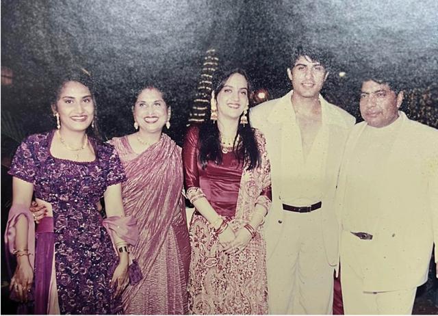 On his wedding day, with (from left) sister Pooja, mother Neelam, wife Punita and father Vijay On his wedding day, with (from left) sister Pooja, mother Neelam, wife Punita and father Vijay