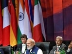 PM’s Modi’s direct message to Russian President Vladimir Putin in September in Samarkand emerged as the point of consensus at the G20 summit in Bali.(ANI Photo) PM’s Modi’s direct message to Russian President Vladimir Putin in September in Samarkand emerged as the point of consensus at the G20 summit in Bali.(ANI Photo)
