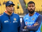 India's stand in coach VVS Laxman, left, with captain Hardik Pandya ahead of the T20 cricket international between India and New Zealand India's stand in coach VVS Laxman, left, with captain Hardik Pandya ahead of the T20 cricket international between India and New Zealand
