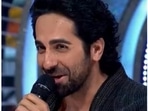 Ayushmann Khurrana and Neha Kakkar on Indian Idol. Ayushmann Khurrana and Neha Kakkar on Indian Idol.