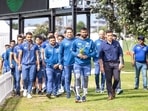 Hardik Pandya-led Team India were welcomed at Bay Oval in Mount Maunganui.(Dscribe Media)