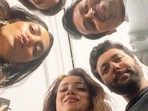 Trisha Krishnan, Karthi, Vikram and Jayam Ravi pose with Sobhita Dhulipala. Trisha Krishnan, Karthi, Vikram and Jayam Ravi pose with Sobhita Dhulipala.