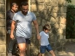 Saif Ali Khan and son Taimur Ali Khan were spotted in Mumbai on Saturday. Saif Ali Khan and son Taimur Ali Khan were spotted in Mumbai on Saturday.