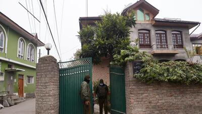 Jammu and Kashmir Police conducting searches in connection with the threatening letters sent out journalists by a terror outfit in Srinagar. (ANI) Jammu and Kashmir Police conducting searches in connection with the threatening letters sent out journalists by a terror outfit in Srinagar. (ANI)