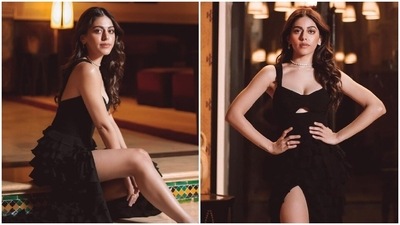 Alaya F shares her stunning 'Moments in Marrakech' featuring a black thigh-high slit dress. (Instagram) Alaya F shares her stunning 'Moments in Marrakech' featuring a black thigh-high slit dress. (Instagram)