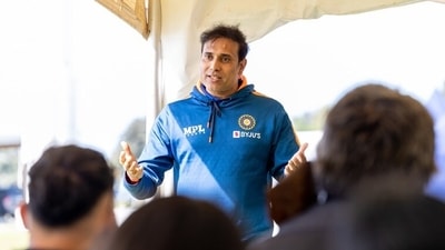 India coach for the tour VVS Laxman addresses the gathering (Dscribe Media) India coach for the tour VVS Laxman addresses the gathering (Dscribe Media)