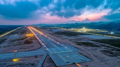 The airport has a 2,300 m long runway and is well-suited for all-weather day operations, as per a government statement. (PTI)