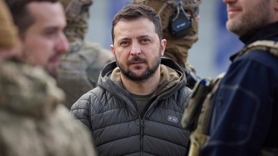 Russia-Ukraine War: Ukrainian President Volodymyr Zelenskyy is seen during his visit to Kherson. (AP)