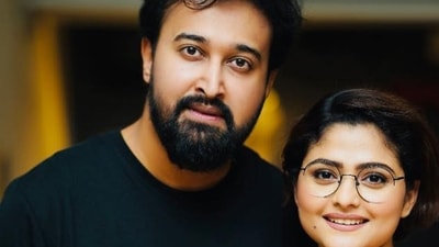 Actor Aindrila Sharma with her boyfriend Sabyasachi Chowdhury. Actor Aindrila Sharma with her boyfriend Sabyasachi Chowdhury.