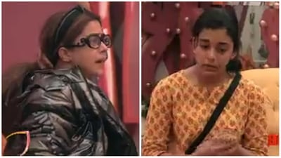 Bigg Boss 16 contestant Tina Dutta accused Sumbul Touqeer Khan of being in love with Shalin Bhanot. Bigg Boss 16 contestant Tina Dutta accused Sumbul Touqeer Khan of being in love with Shalin Bhanot.