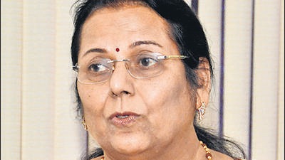 Pune, India - Sept. 8, 2019:Dr. Neelam Gorhe (Deputy Chairman, Maharashtra Legislativ Council) speakes during the launch of a policy paper 'Aftercare of Young Adult Orphans' at Yashada, Baner in Pune, India, on Sunday, September 8, 2019. (Photo by Milind Saurkar/Hindustan Times) (Milind Saurkar/HT Photo) Pune, India - Sept. 8, 2019:Dr. Neelam Gorhe (Deputy Chairman, Maharashtra Legislativ Council) speakes during the launch of a policy paper 'Aftercare of Young Adult Orphans' at Yashada, Baner in Pune, India, on Sunday, September 8, 2019. (Photo by Milind Saurkar/Hindustan Times) (Milind Saurkar/HT Photo)