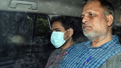 Satyendar Jain's purported video from Tihar jail is at the centre of a huge political row. (HT Photo) Satyendar Jain's purported video from Tihar jail is at the centre of a huge political row. (HT Photo)