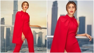 Kriti Sanon promotes Bhediya in Dubai with Varun Dhawan. (Instagram) Kriti Sanon promotes Bhediya in Dubai with Varun Dhawan. (Instagram)