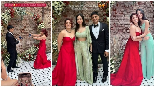 Ira Khan shared more inside pics from engagement party. Ira Khan shared more inside pics from engagement party.
