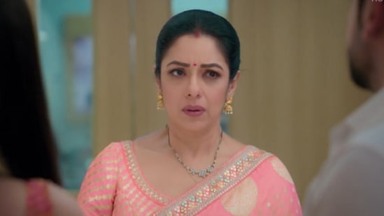 Rupali Ganguly in a still image from her show Anupamaa.